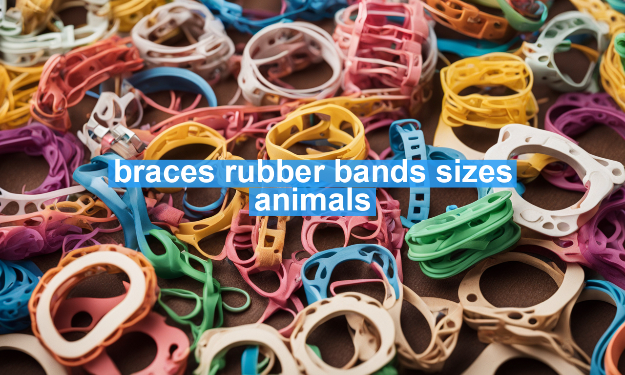 braces rubber bands sizes animals